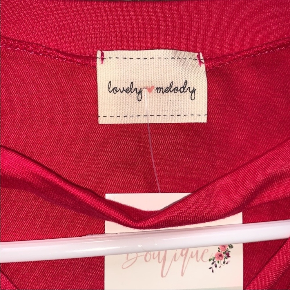 Lovely Melody Hot Pink Strappy Choker Tee Medium - Picture 3 of 6
